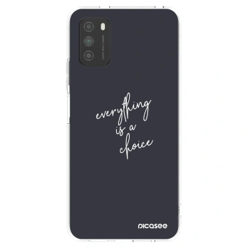 Picasee silikonska prozirna maskica za Xiaomi Poco M3 - Everything is a choice