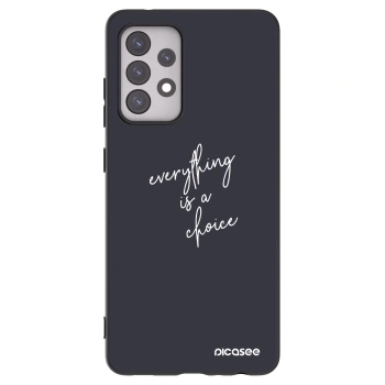 Picasee crna silikonska maskica za Samsung Galaxy A52 5G A525F - Everything is a choice