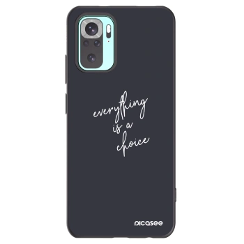 Picasee crna silikonska maskica za Xiaomi Redmi Note 10 Pro - Everything is a choice