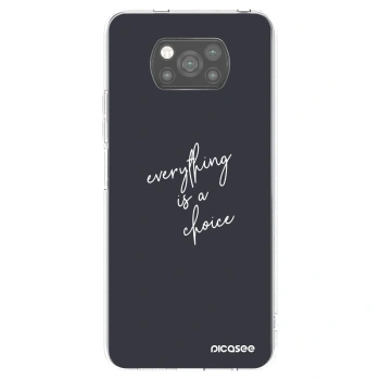 Picasee crna silikonska maskica za Xiaomi Poco X3 Pro - Everything is a choice