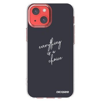 Picasee silikonska prozirna maskica za Apple iPhone 13 mini - Everything is a choice