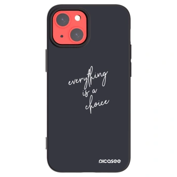 Picasee crna silikonska maskica za Apple iPhone 13 mini - Everything is a choice