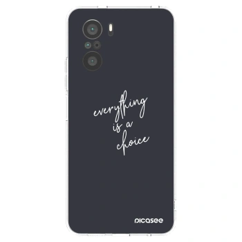 Picasee silikonska prozirna maskica za Xiaomi Poco F3 - Everything is a choice