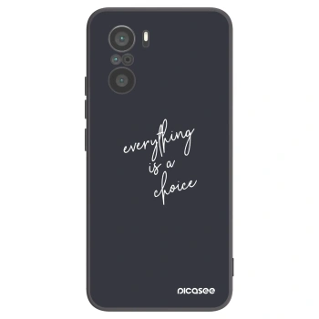 Picasee crna silikonska maskica za Xiaomi Poco F3 - Everything is a choice