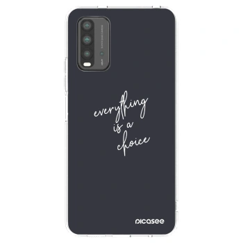 Picasee silikonska prozirna maskica za Xiaomi Redmi 9T - Everything is a choice