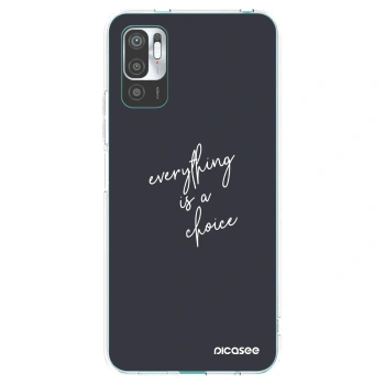 Picasee silikonska prozirna maskica za Xiaomi Redmi Note 10 5G - Everything is a choice