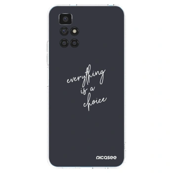 Picasee silikonska prozirna maskica za Xiaomi Redmi 10 - Everything is a choice
