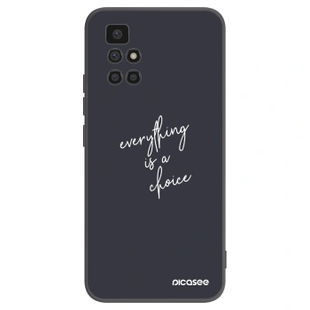 Picasee crna silikonska maskica za Xiaomi Redmi 10 - Everything is a choice
