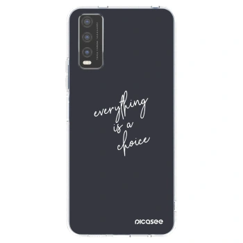 Picasee silikonska prozirna maskica za Vivo Y20s - Everything is a choice