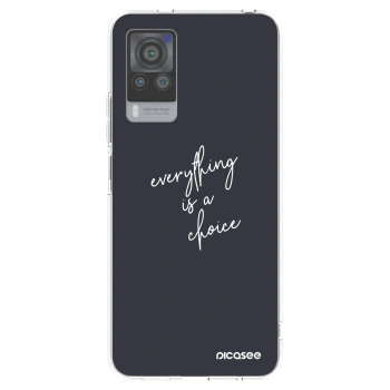 Picasee silikonska prozirna maskica za Vivo X60 Pro 5G - Everything is a choice