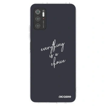 Picasee silikonska prozirna maskica za Xiaomi Poco M3 Pro 5G - Everything is a choice
