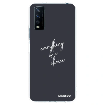 Picasee silikonska prozirna maskica za Vivo Y11s - Everything is a choice