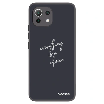 Picasee crna silikonska maskica za Xiaomi 11 Lite 5G NE - Everything is a choice