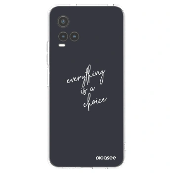 Picasee silikonska prozirna maskica za Vivo Y33s - Everything is a choice