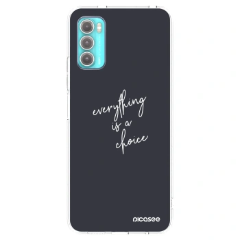 Picasee silikonska prozirna maskica za Motorola Moto G60 - Everything is a choice