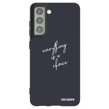 Picasee crna silikonska maskica za Samsung Galaxy S21 FE 5G - Everything is a choice