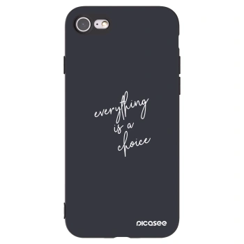 Picasee crna silikonska maskica za Apple iPhone SE 2022 - Everything is a choice
