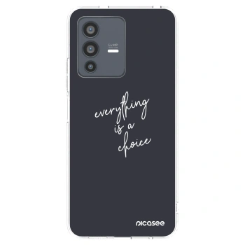 Picasee silikonska prozirna maskica za Vivo V23 5G - Everything is a choice
