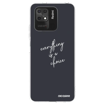 Picasee silikonska prozirna maskica za Xiaomi Redmi 10C - Everything is a choice