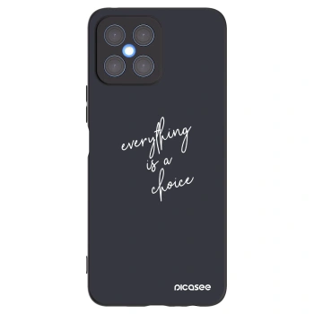 Picasee crna silikonska maskica za Honor X8 4G - Everything is a choice