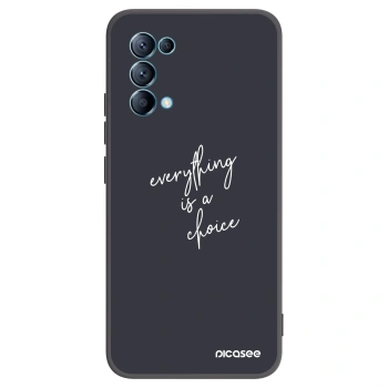 Picasee crna silikonska maskica za OPPO Reno 5 5G - Everything is a choice