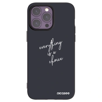 Picasee crna silikonska maskica za Apple iPhone 14 Pro Max - Everything is a choice