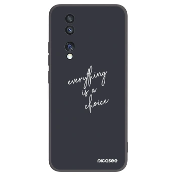 Picasee crna silikonska maskica za Honor 70 - Everything is a choice