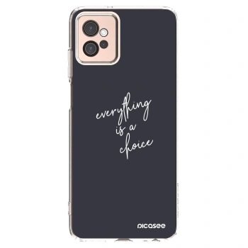Picasee silikonska prozirna maskica za Motorola Moto G32 - Everything is a choice