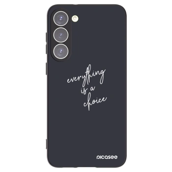 Picasee crna silikonska maskica za Samsung Galaxy S23+ 5G - Everything is a choice