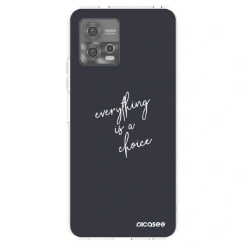 Picasee silikonska prozirna maskica za Motorola Moto G72 - Everything is a choice