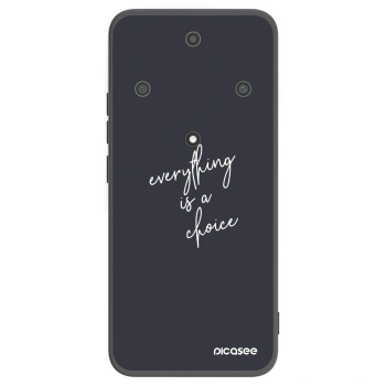 Picasee crna silikonska maskica za Honor Magic5 Lite 5G - Everything is a choice