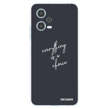 Picasee silikonska prozirna maskica za Xiaomi Redmi Note 12 5G - Everything is a choice