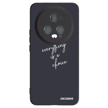 Picasee crna silikonska maskica za Honor Magic5 Pro - Everything is a choice