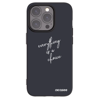 Picasee crna silikonska maskica za Apple iPhone 15 Pro - Everything is a choice