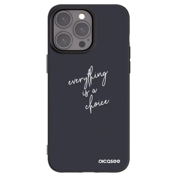 Picasee crna silikonska maskica za Apple iPhone 15 Pro Max - Everything is a choice
