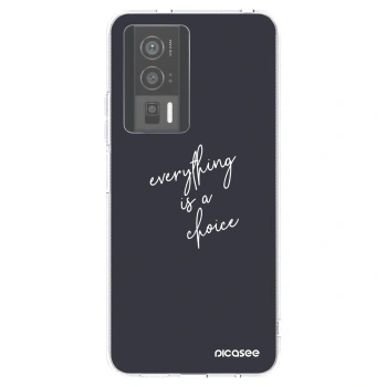 Picasee silikonska prozirna maskica za Xiaomi Poco F5 Pro 5G - Everything is a choice