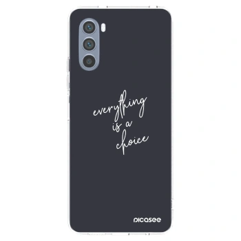 Picasee silikonska prozirna maskica za Motorola Moto G62 - Everything is a choice