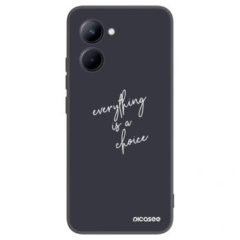Picasee crna silikonska maskica za Realme C33 (2023) - Everything is a choice