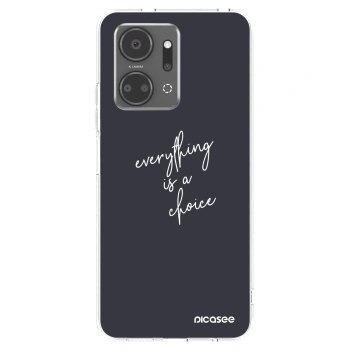 Picasee silikonska prozirna maskica za Honor X7a - Everything is a choice