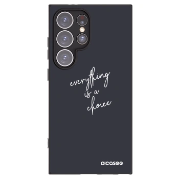 Picasee crna silikonska maskica za Samsung Galaxy S24 Ultra S928B 5G - Everything is a choice