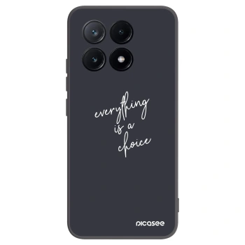 Picasee crna silikonska maskica za Xiaomi Poco X6 Pro - Everything is a choice