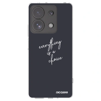 Picasee silikonska prozirna maskica za Xiaomi Redmi Note 13 Pro 4G - Everything is a choice