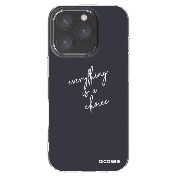 Picasee silikonska prozirna maskica za Apple iPhone 16 Pro - Everything is a choice