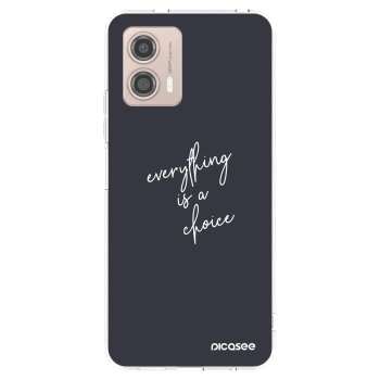 Picasee silikonska prozirna maskica za Motorola Moto G53 5G - Everything is a choice