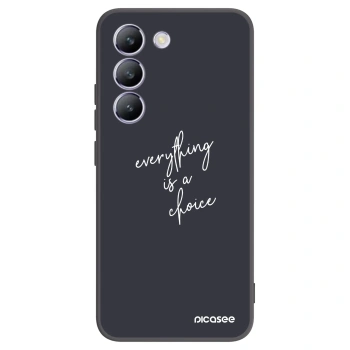Picasee crna silikonska maskica za Vivo V40 SE 5G - Everything is a choice