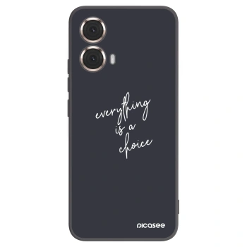 Picasee crna silikonska maskica za Motorola Moto G85 - Everything is a choice