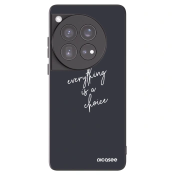 Picasee crna silikonska maskica za OnePlus 12 5G - Everything is a choice