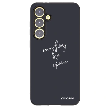 Picasee crna silikonska maskica za Samsung Galaxy S24 FE S721B - Everything is a choice