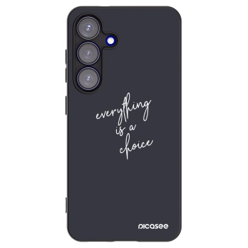 Picasee crna silikonska maskica za Samsung Galaxy S25 5G - Everything is a choice