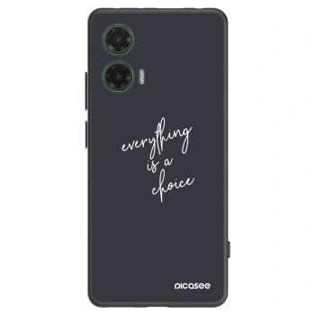 Picasee crna silikonska maskica za Motorola Moto G35 5G - Everything is a choice